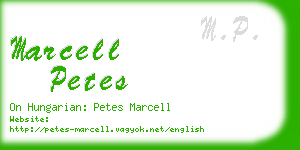 marcell petes business card